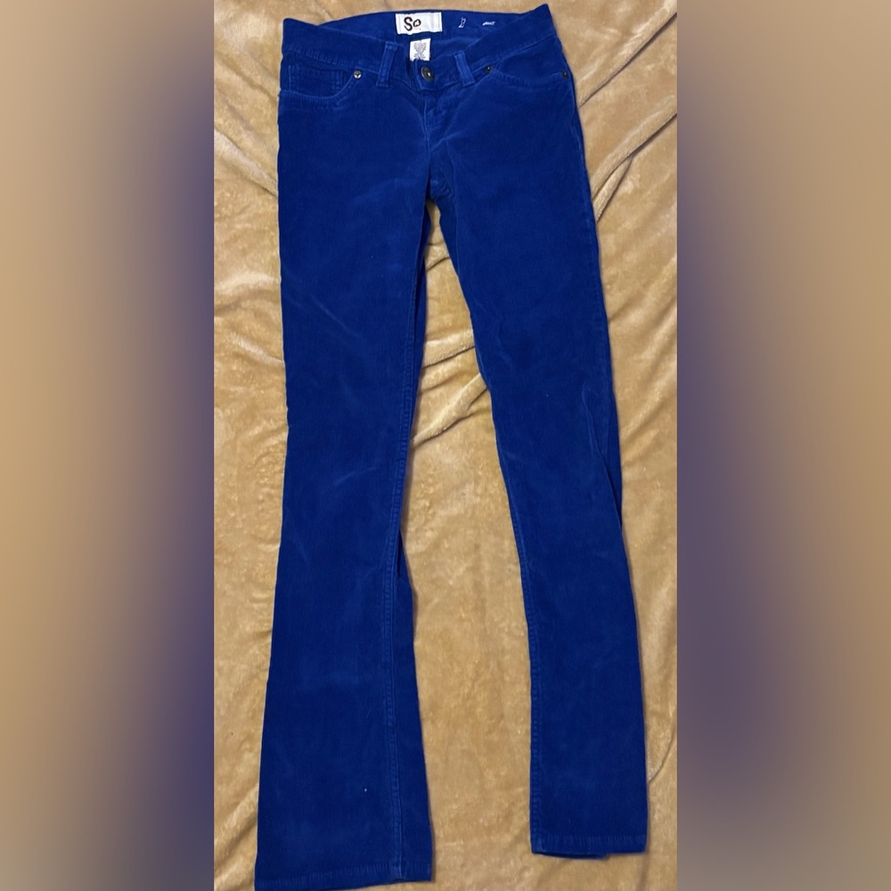 SO Women's Bold Blue Wide Leg Jeans